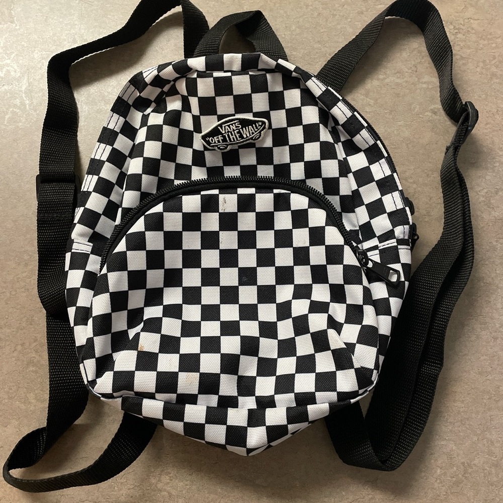 Vans checkerboard mini backpack purse